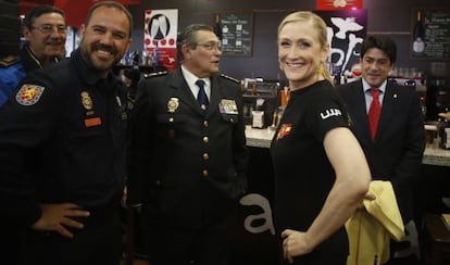 Cristina Cifuentes, este jueves, en su última junta local de seguridad.