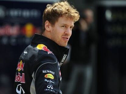 Vettel, en el circuito de Shanghái.