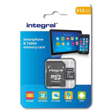 Blister de las nueva MicroSD integral 512GB