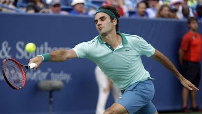 Federer, durante la final de Cincinnati. 