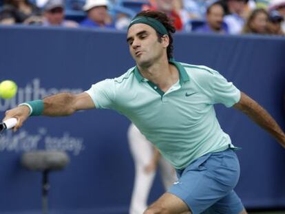 Federer, durante la final de Cincinnati. 