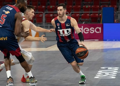 Vildoza, en un partido de la Liga ACB con el Baskonia