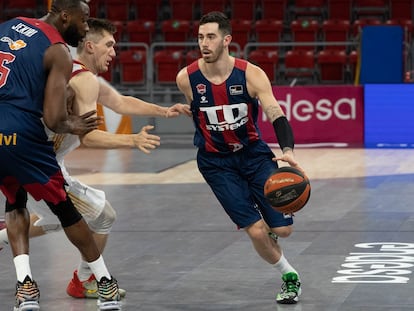 Vildoza, en un partido de la Liga ACB con el Baskonia