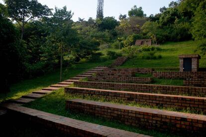 Vista general del jardín Maisha Film en Kampala (Uganda).