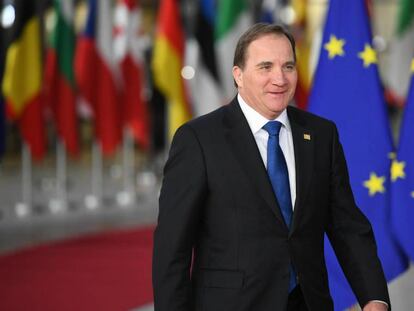 El primer ministro sueco, Stefan Löfven, a su llagada a bruselas el 25 de noviembre de 2018.