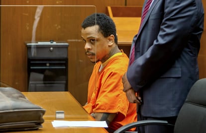 Eric Holder, el asesino del rapero Nipsey Hussle, durante el juicio por el homicidio.