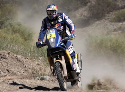 Cyril Despres, durante la penúltima etapa del Dakar.