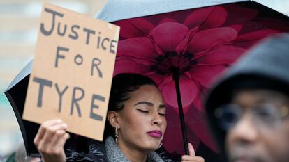 Manifestación en Memphis, Tennessee, en protesta por la muerte de Tyre Nichols, el pasado 3 de febrero.