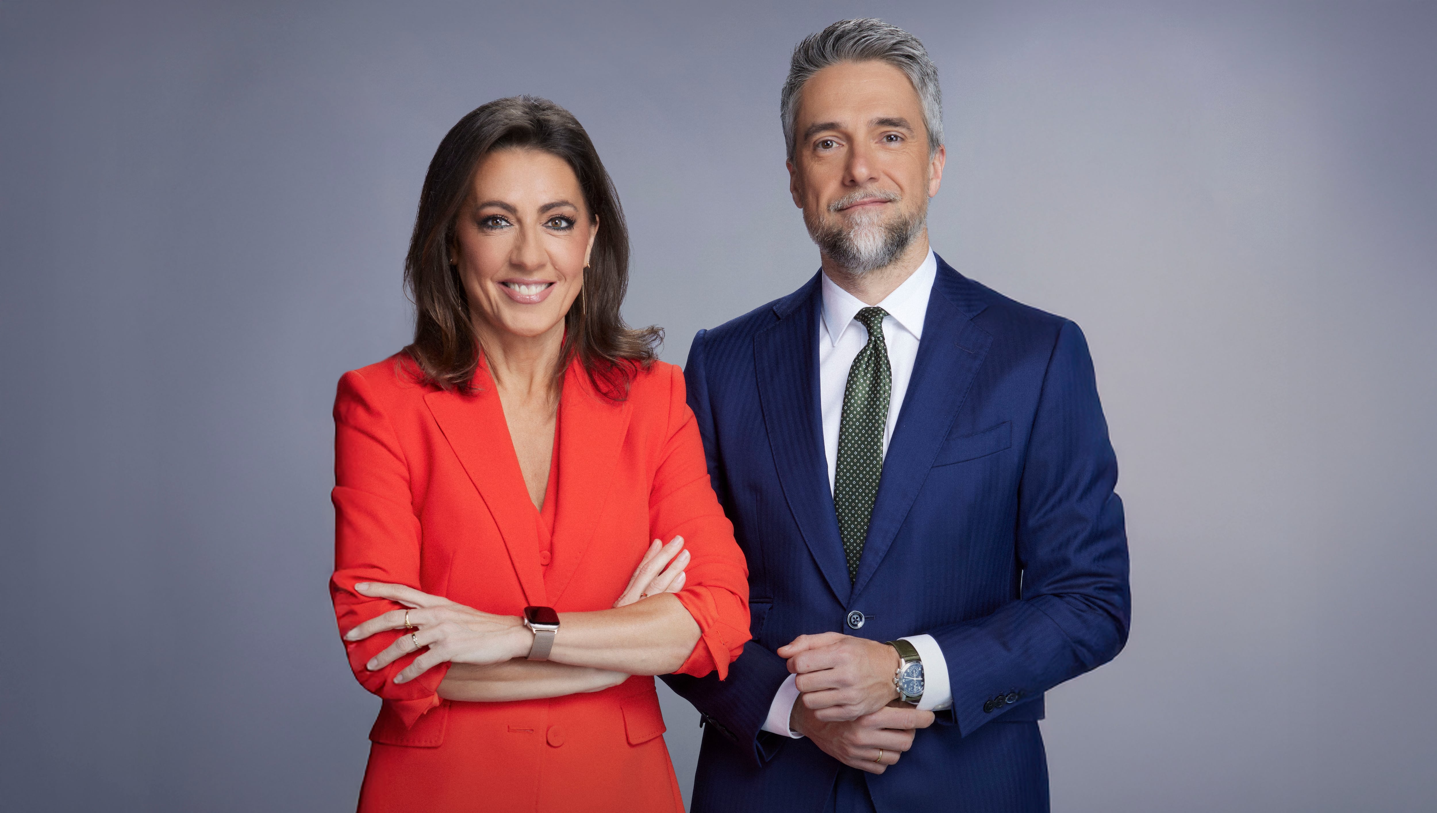 Ángeles Blanco y Carlos Franganillo, presentadores desde noviembre de la edición nocturna de 'Informativos Telecinco'.