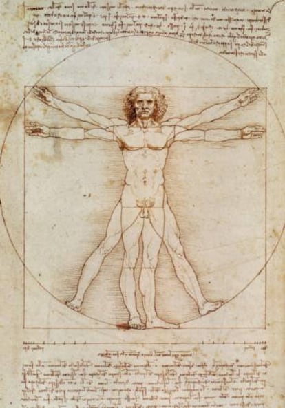 'La divina proporción' (conocido también como el 'Hombre de Vitruvio'), de Leonardo da Vinci.