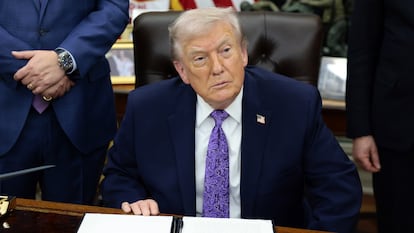 Donald J. Trump en la Oficina Oval de la Casa Blanca en Washington, el 11 de diciembre.