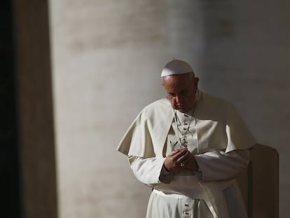 El papa Francisco en la plaza de San Pedro del Vaticano, el 19 de noviembre de 2014.