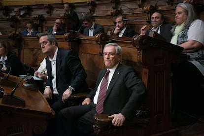Xavier Trias, líder de la oposición, en el Ayuntamiento de Barcelona.