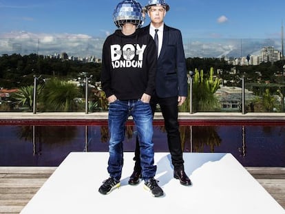 Els integrants de Pet Shop Boys.