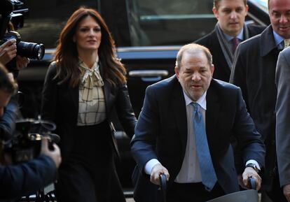 Harvey Weinstein a su llegada a la corte de Nueva York en marzo.