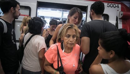 Imagen de la huelga de metro del pasado lunes. 