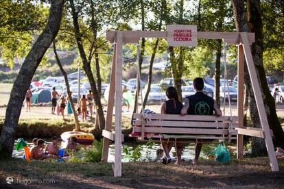 Zona de descanso del festival de Paredes de Coura