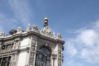 Fachada del Banco de España, en la plaza de Cibeles de Madrid