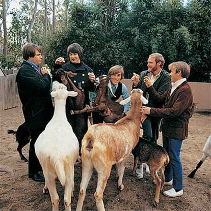 Una imagen de la sesión de fotografías realizadas para la portada de <i>Pet Sounds.</i>