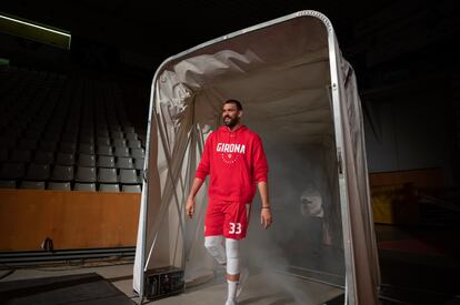 Marc Gasol, el 25 de noviembre en el pabellón de Fontajau, en su presentación como jugador del Bàsquet Girona.