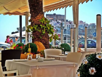 Comedor del restaurante Casa Jaime, en Peñíscola.