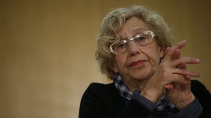 Manuela Carmena, en una rueda de prensa.