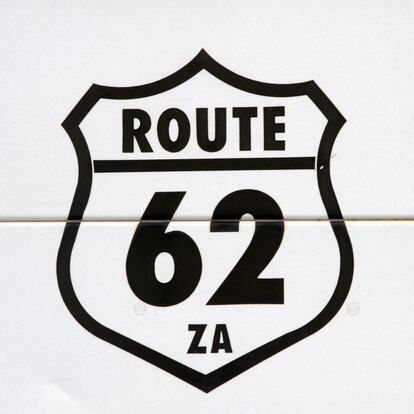 Cartel de la ruta 62.