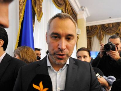 El fiscal general de Ucrania, Ruslan Riaboshapka, en una rueda de prensa en Kiev este viernes.