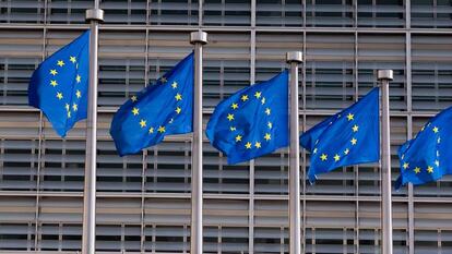 Banderas de la Unión Europea.