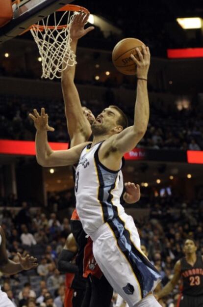 Marc Gasol en el partido contra los Raptors.