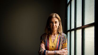 La escritora Carmen Posadas en su casa de Madrid el pasado miércoles.