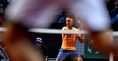 Nadal, durante el partido contra Kohlschreiber.