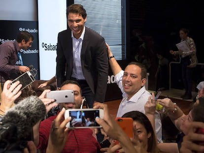 Nadal, durante el acto del Banco Sabadell organizado en Málaga.