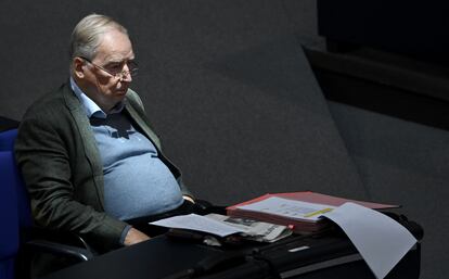 Alexander Gauland, uno de los dos portavoces parlamentarios de Alternativa para Alemania (AfD), el 7 de septiembre en el Bundestag.