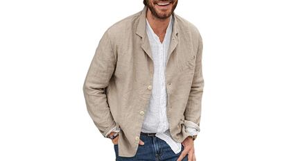 Blazer casual de lino para hombre, distintos colores