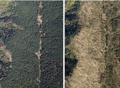 Imágenes tomadas por satélite de la zona llamada Crescencio Morales.