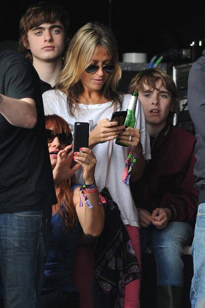 Lennon (izquierda) y Gene Gallagher (derecha), con Nicole Appleton en 2013.