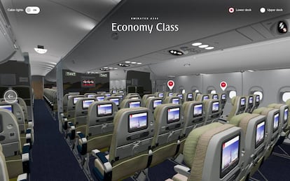 Con Seatmap el usuario puede ‘moverse’ por el avión con unas gafas de RV. Además, se puede añadir realidad aumentada, por ejemplo para informar sobre el entretenimiento a bordo o los menús.