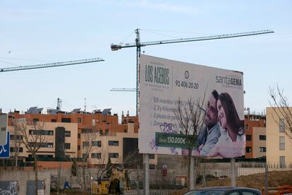 Construcción de viviendas de protección oficial en Colmenar Viejo (Madrid), en febrero de 2022.