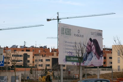 Construcción de viviendas de protección oficial en Colmenar Viejo (Madrid), en febrero de 2022.