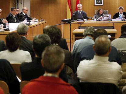 Los acusados del caso Guateque en la Audiencia Provincial.