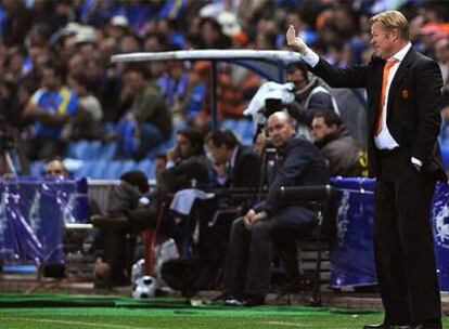 Ronald Koeman en el partido de Copa del Rey ante el Getafe