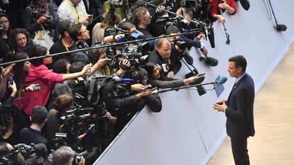 Pedro Sánchez, el pasado marzo en Bruselas. 