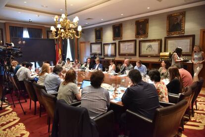 Rueda de prensa de hoy con Ángel Garrido, presidente del Canal de Isabel II.