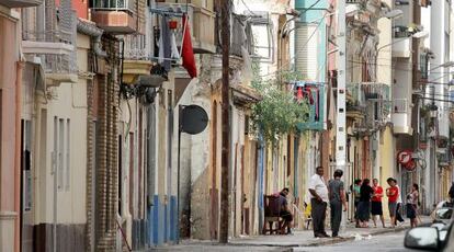 Una calle del barrio valenciano de El Cabanyal.