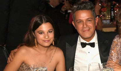 Manuela y Alejandro Sanz, en Las Vegas (Nevada, EE UU), en 2017.