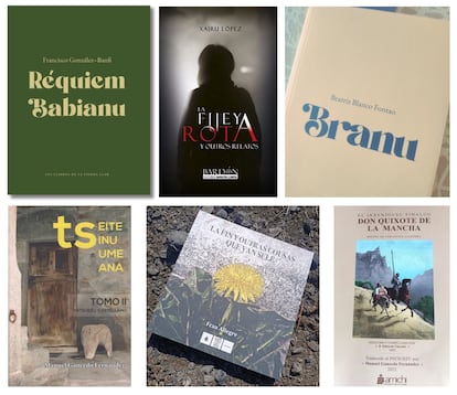 Libros en llionés y en patsuezu.