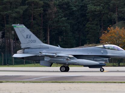 Un caza F-16 estadounidense en una imagen de archivo.