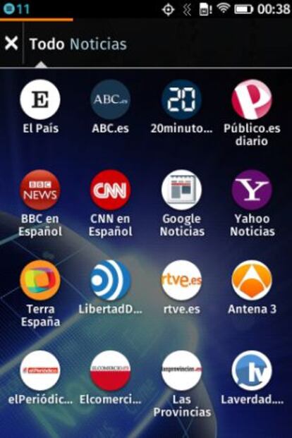 Aplicaciones informativos de Firefox OS.