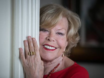 Teresa Gimpera, actriz y modelo, en su casa de Barcelona.